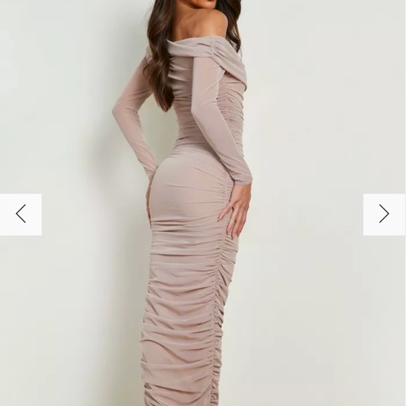 Boohoo long sleeve mesh maxi dress - Picture 3 of 4